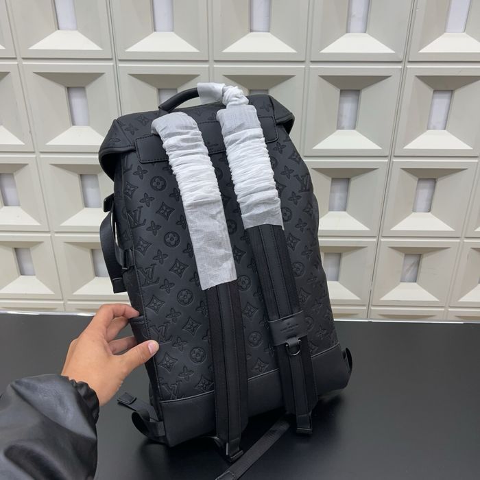 Louis Vuitton getaway мужской рюкзак черный  кожаный оригинал