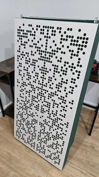 Ustroje akustyczne dyfuzor binarny 120x62 10cm PT80 wełna panel wygłuszający