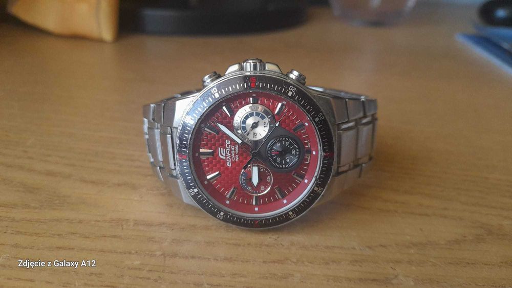 Casio Edifice 5116 EF-552 red dial, używany w pełni sprawny.
