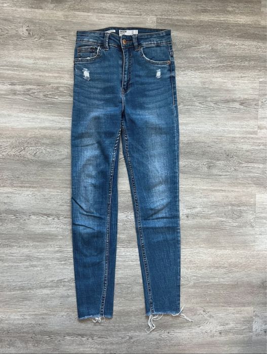 jeansy skinny niebieskie