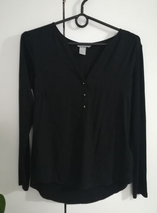 czarna bluzka H&M 34