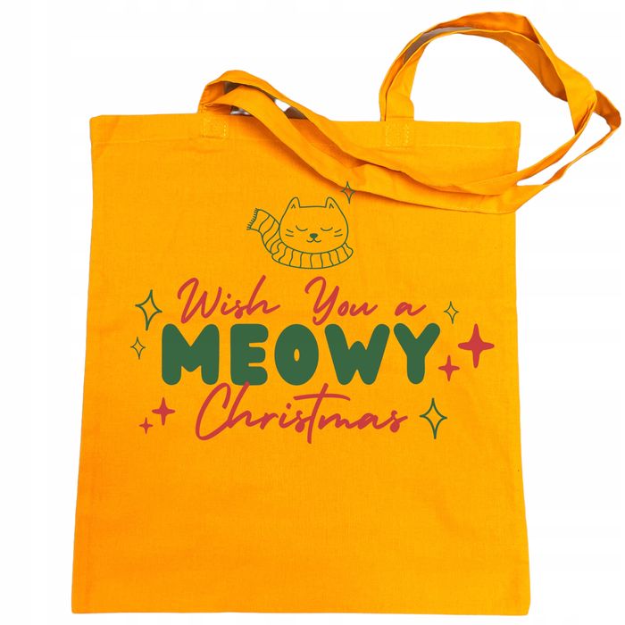 torba na zakupy świąteczny nadruk kocie święta