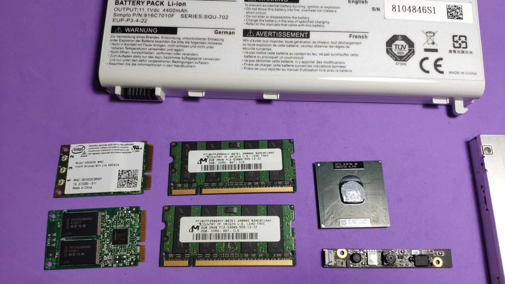 PEÇAS Packard Bell Easynote SB87 peças Intel T8300 LCD 17"64752054046978122