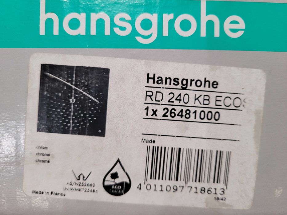 Hansgrohe Raindance Air EcoSmart Deszczownica 26x26 cm chrom