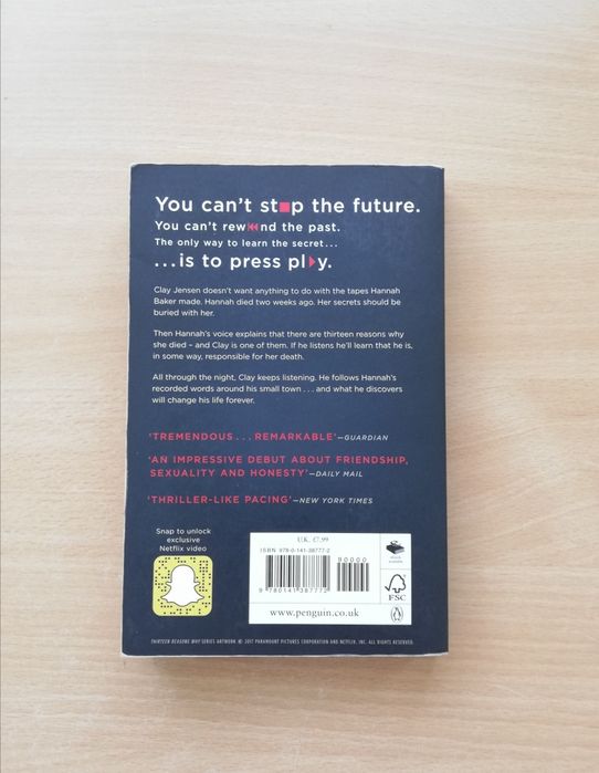 Livro "Thirteen Reasons Why" de Jay Asher