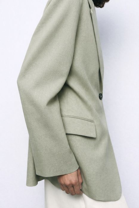 Zara піджак оверсайз на основі льону