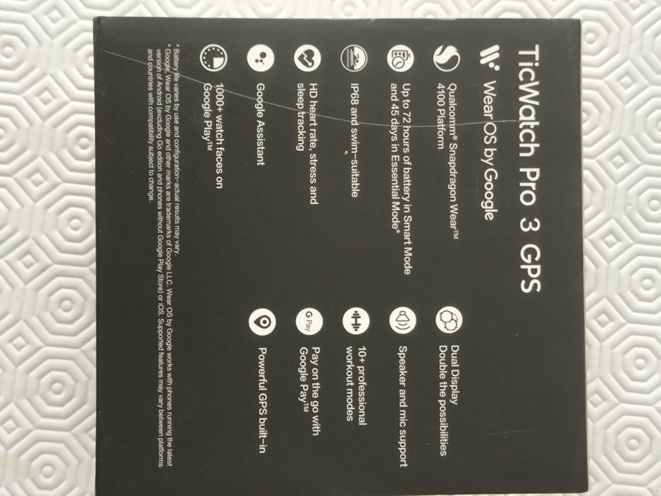Relógio inteligente Ticwatch 3 Pro,Loja Google,pagar com o relógio,GPS
