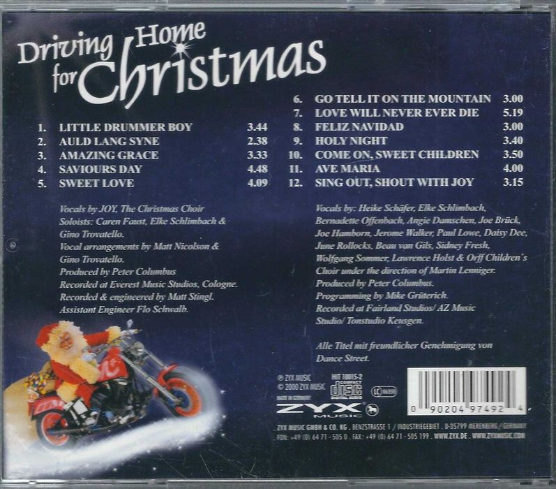 CD Joy - Driving Home For Christmas (2000) (ZYX Music)