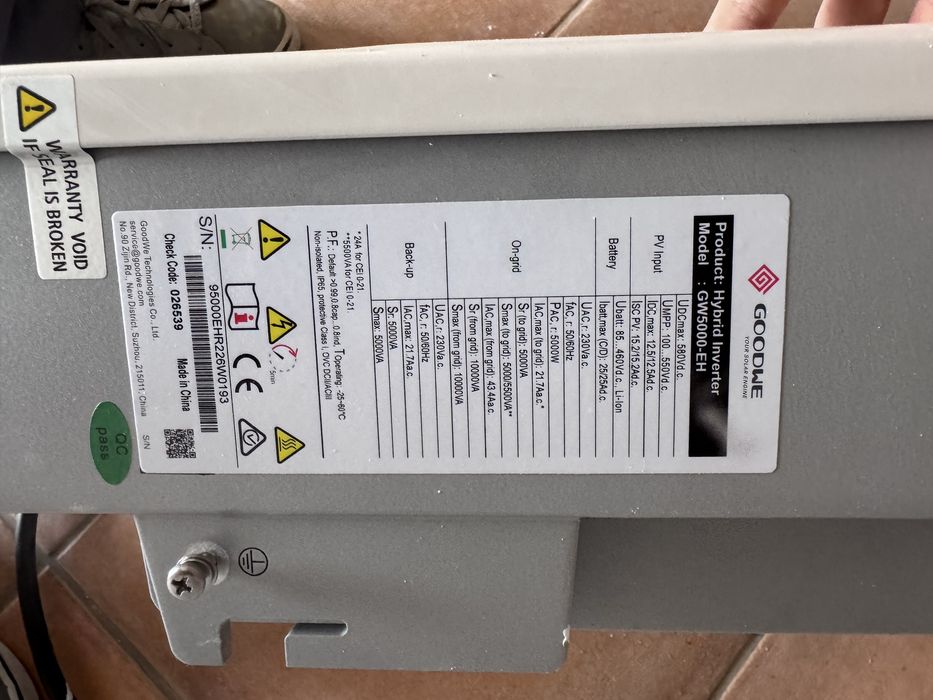Goodwe 5klt monofasico hibrido mais meter