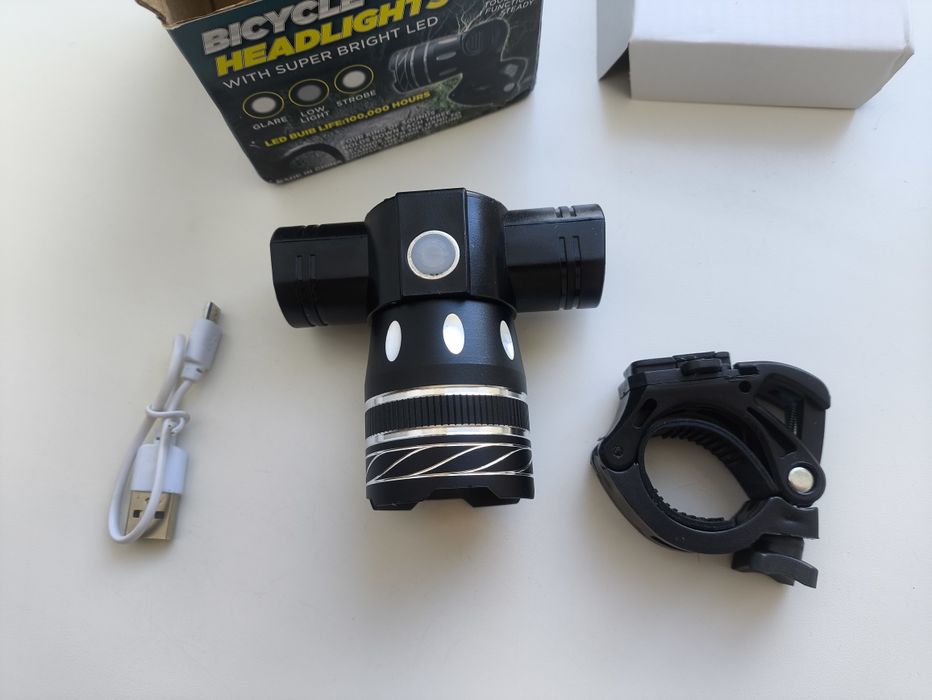 Фонарик быстросъёмный на велосипед  T6 велофара