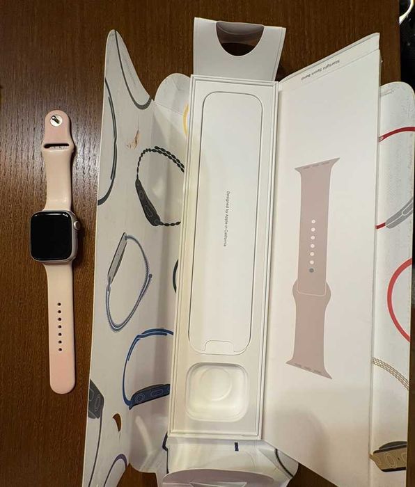 Apple Watch Series 7 45mm Starlight GPS + Cellular — stan idealny, komplet
