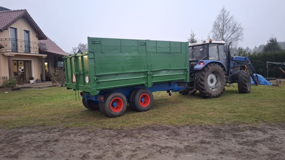 Przyczepa dwuosiowa 10 ton skorupa