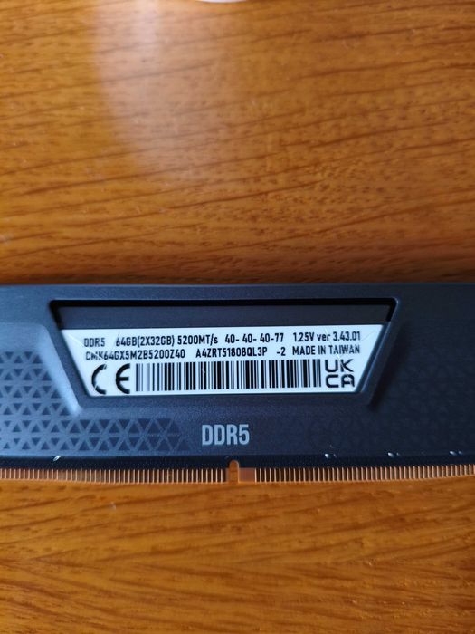 Corsair Vengeance 32GB 5200MT DDR5