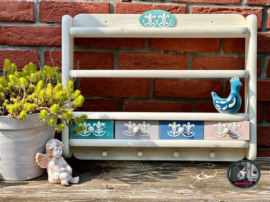 OBNIŻKA CENY !Półka kuchenna, drewniana, shabby chic