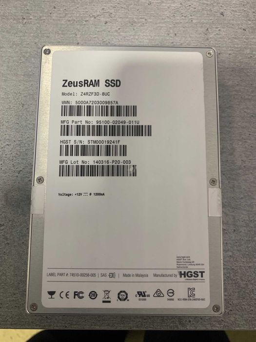 Твердотельный накопитель ZeusRAM SSD