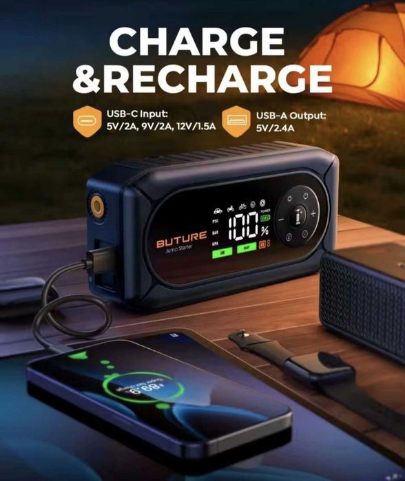 Jump Starter Buture BC02 5500a z kompresorem