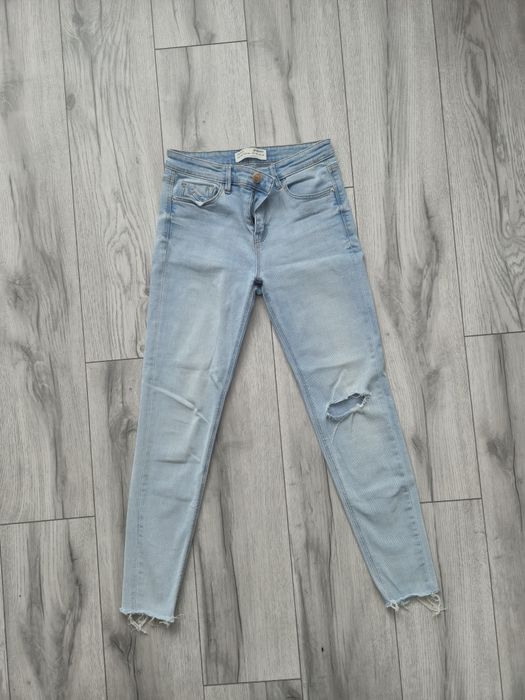 Spodnie jeansy dżinsy szare niebieskie 38 2 pary