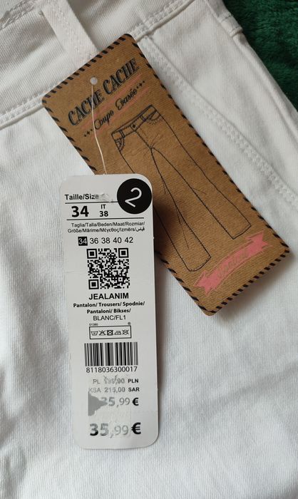 Nowe białe spodnie Cache Cache r.34