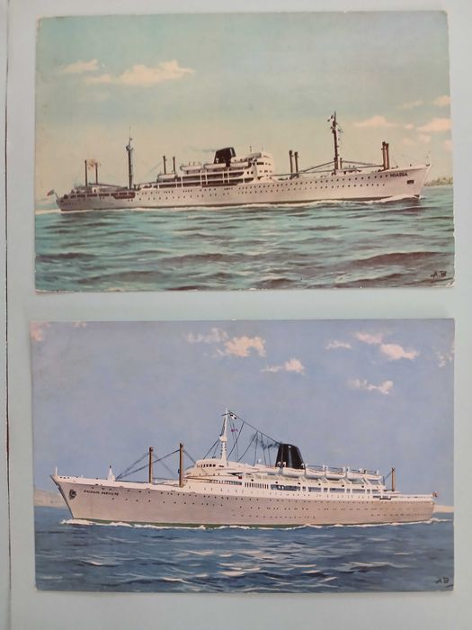 Postais navios da Companhia Nacional de Navegação