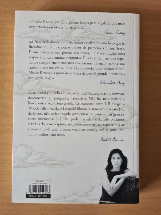 Livro "A História do Amor" de Nichole Krauss