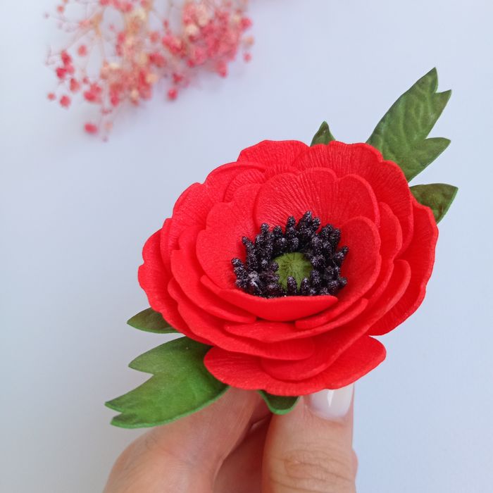 Квіти для волосся із фоамірану. Аксесуари до вишиванки