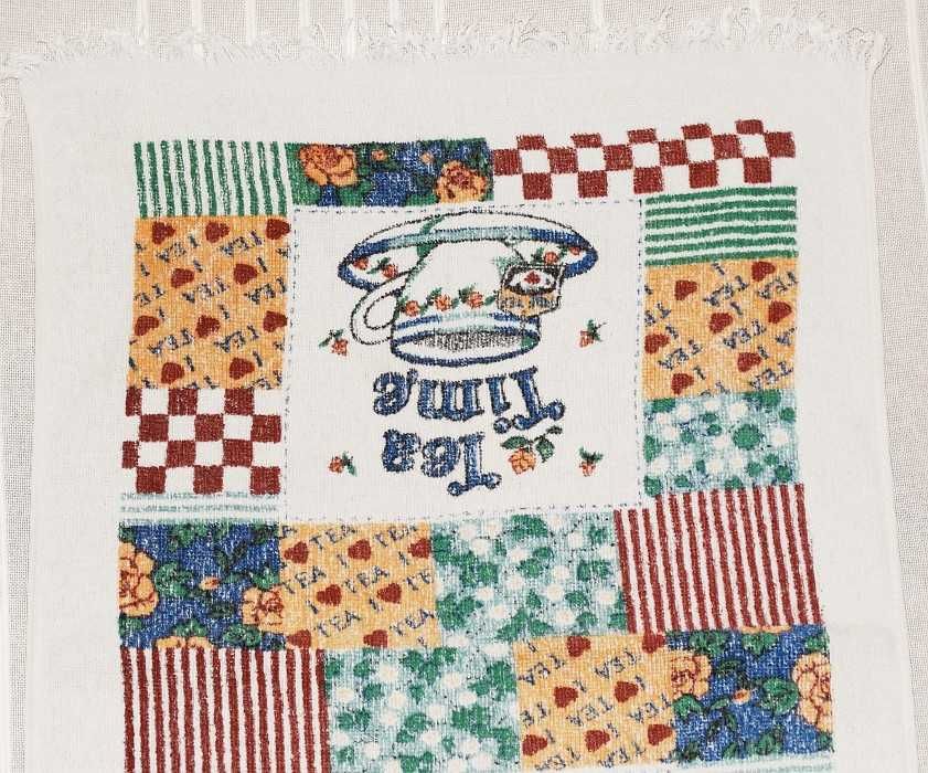 Dwa ozdobne ręczniki kuchenne frotte 56 x 39 cm; 58 x 38 cm bawełna