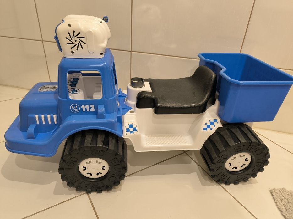 Auto policyjne zabawka, puszcza bańki