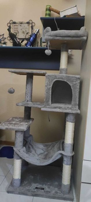 Drapak dla kota Wysoki duży drapak dla kota domek legowisko 143cm NOWY