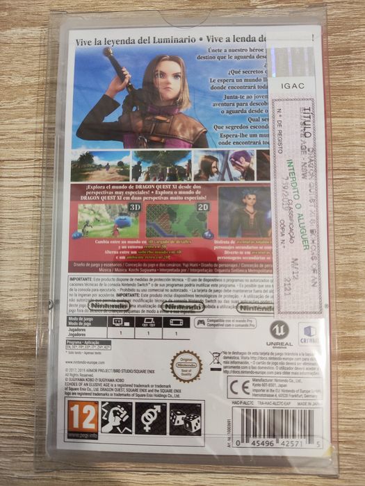 Dragon Quest XI nintendo switch selado