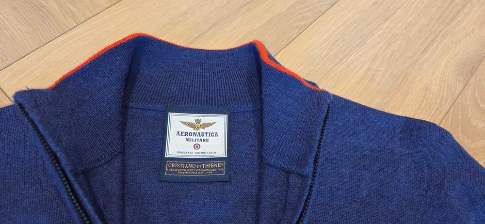 Męski wełniany sweter Aeronautica Militare Rozmiar L