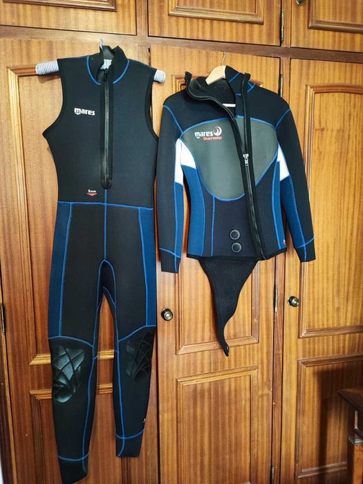 Fato de Neoprene Completo Mares 5mm – Duas Peças – Excelente Estado