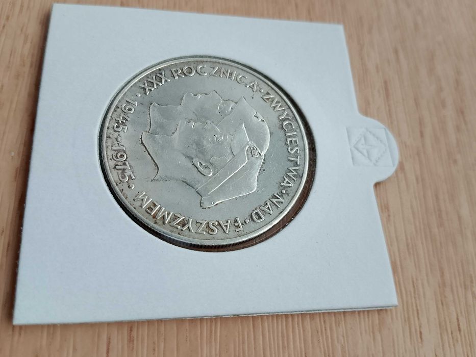 Moneta faszyzm , żołnierze , 200 zł 1975 , srebro 750