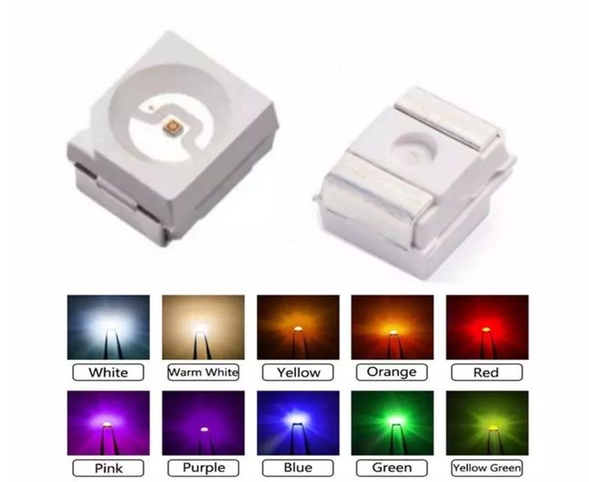 Светодиод яркий белый, цветной, 5мм,3мм, smd,: 3 грн. - Освітлення ...