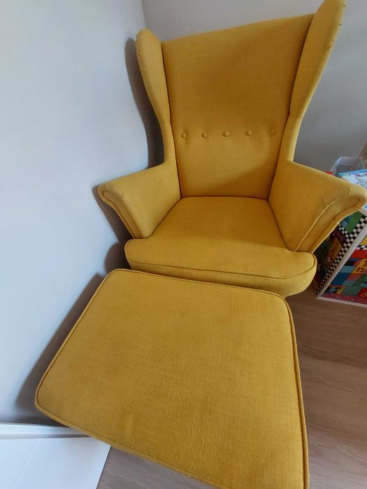 STRANDMON Fotel uszak z podnóżkiem IKEA