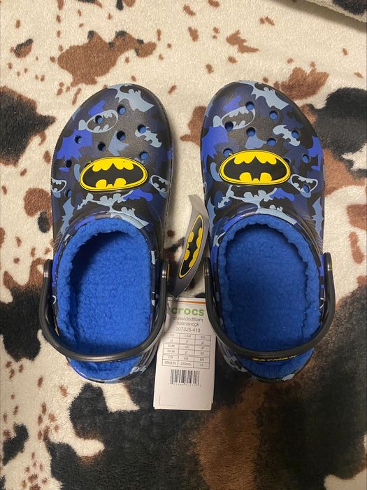 Утепленные тапки Crocs с мехом для мальчиков. J1, J2 (31-33). Теплые