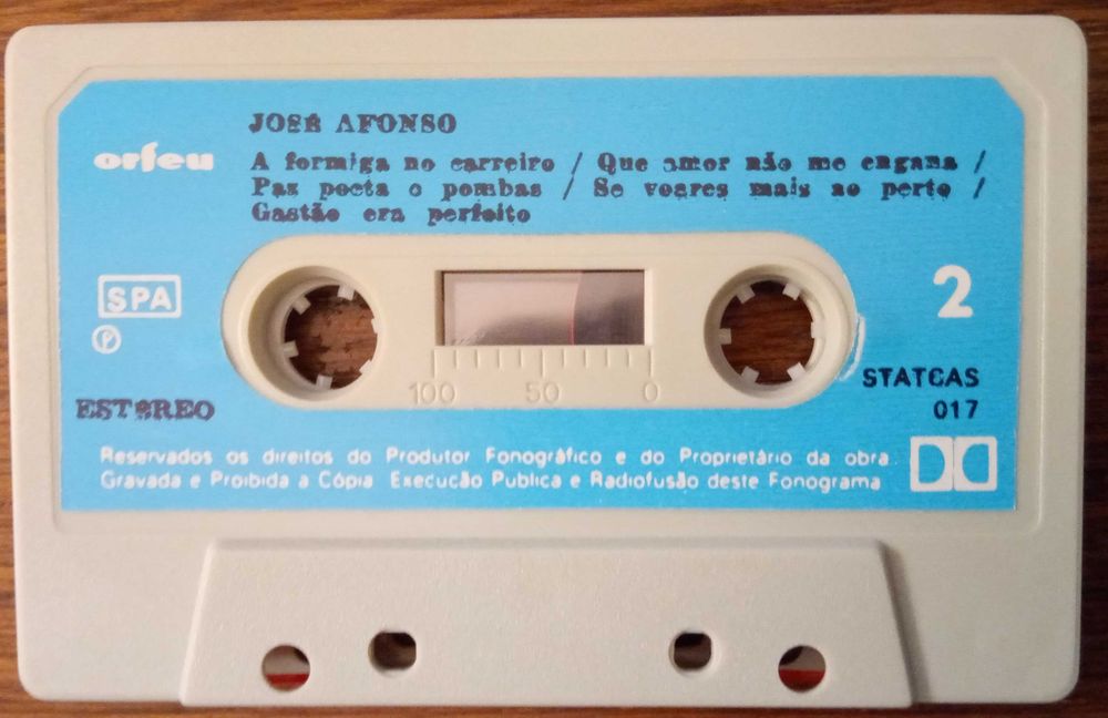 José Afonso	- - - - -		Venham Mais Cinco	- - - - -	K7