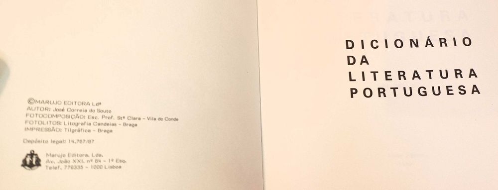 Dicionário da Literatura Portuguesa