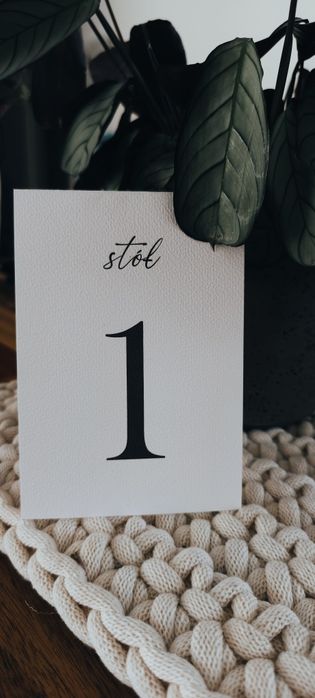 Numery na stół/ Wesele/ Ecru