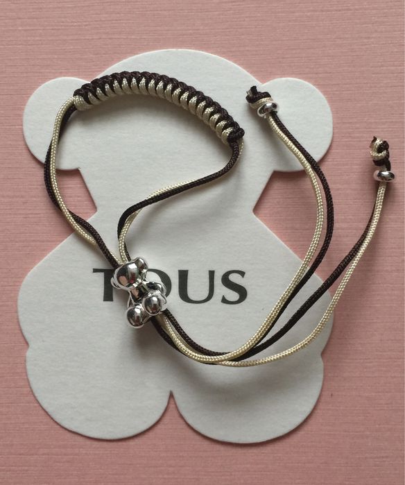 Tous Bold Bear bransoletka ze sznurka brązowa