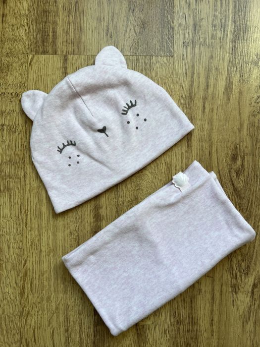 Zestaw jesienny niemowlęcy Reserved komin i czapka  9-12 m