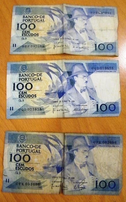 Portuguese 100 Escudos Banknotes