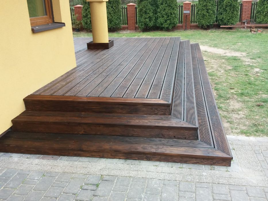 Deska tarasowa modrzew ryflowana