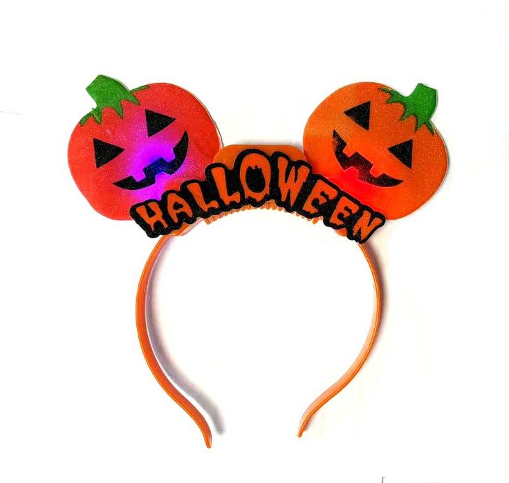 Opaska Halloween w Dynie Świecące Dynia Pomarańczowa