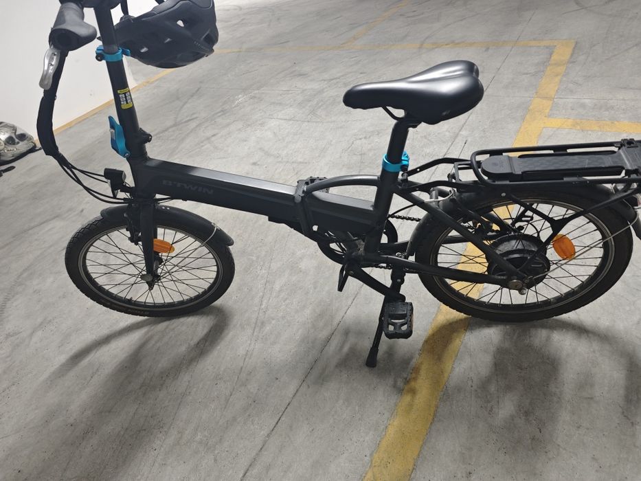 Bicicleta elétrica dobrável B TWIN decathlon