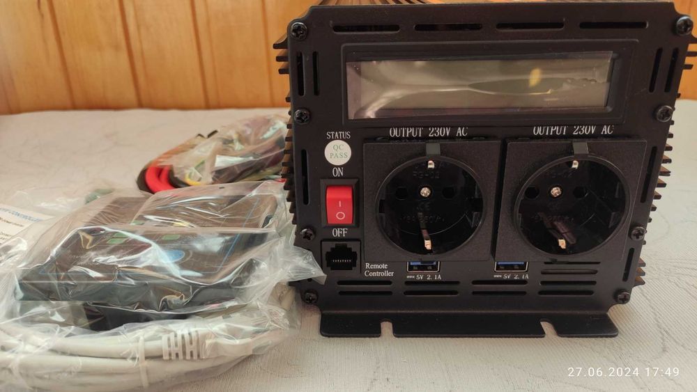 Перетворювач струму (інвертор) EDECOA® DPM20, 2000W, 24V