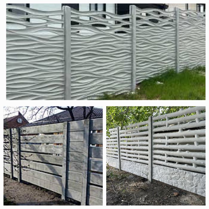 Ворота.Еврозабор.Сборный фундамент под забор.Пiдмурiвка.Сетка 3d.