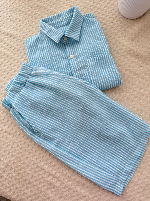 Підлітковий літній костюм сорочка шорти 146-158