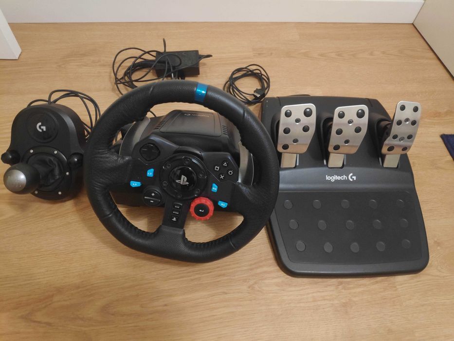 volante logitech G29 Driving Force + pedais + manete mudanças ps4