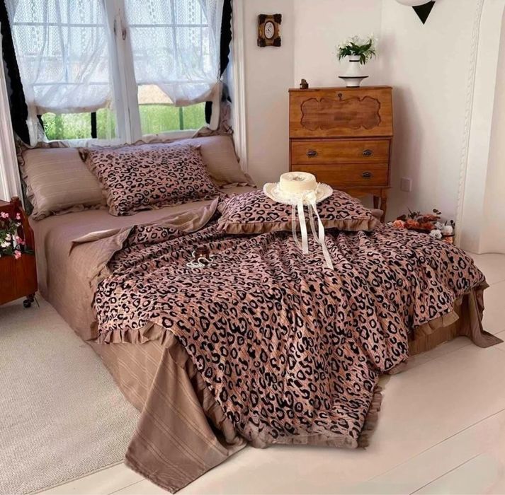 Комплект муслінової постільної білизни з літньою ковдрою,Топ подарунок