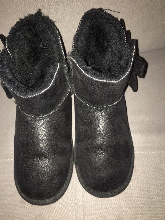 Buty ocieplane rozm 36 błyszczące czarne